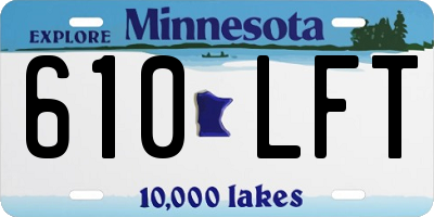 MN license plate 610LFT