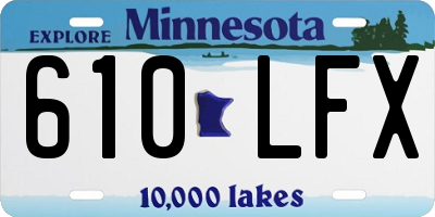 MN license plate 610LFX