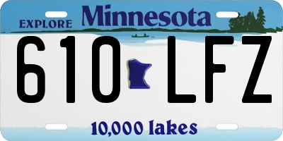 MN license plate 610LFZ