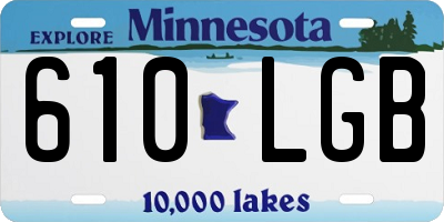 MN license plate 610LGB