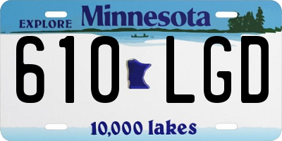 MN license plate 610LGD