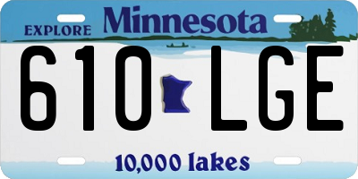 MN license plate 610LGE