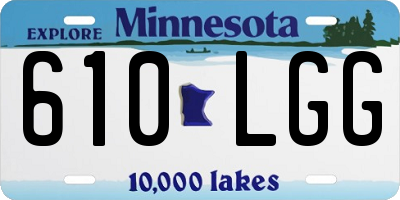 MN license plate 610LGG