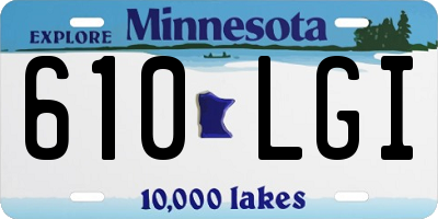 MN license plate 610LGI