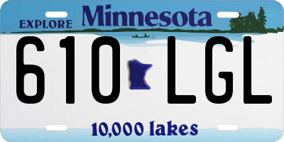 MN license plate 610LGL