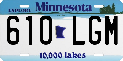 MN license plate 610LGM