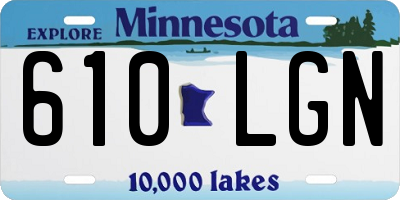 MN license plate 610LGN