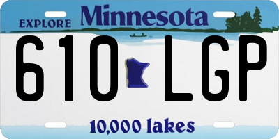 MN license plate 610LGP