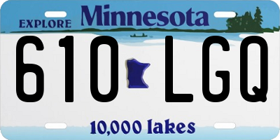 MN license plate 610LGQ