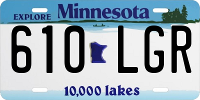 MN license plate 610LGR