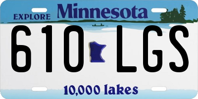 MN license plate 610LGS