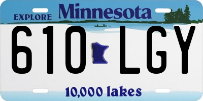MN license plate 610LGY
