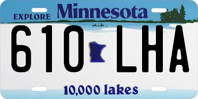 MN license plate 610LHA