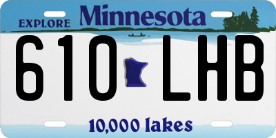 MN license plate 610LHB
