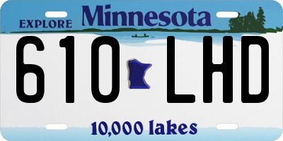 MN license plate 610LHD