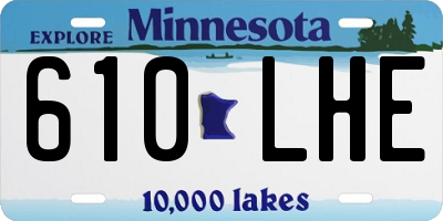 MN license plate 610LHE