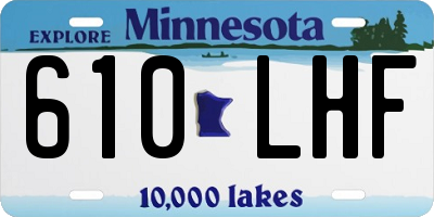 MN license plate 610LHF