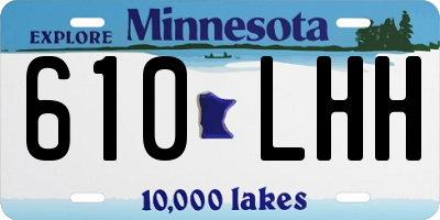 MN license plate 610LHH