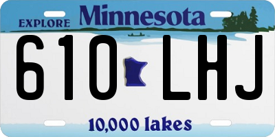 MN license plate 610LHJ