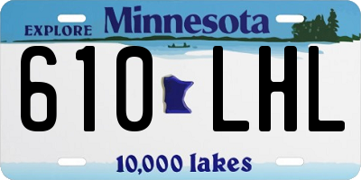 MN license plate 610LHL