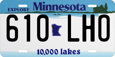 MN license plate 610LHO
