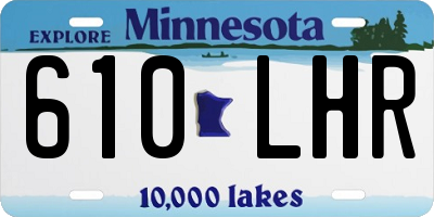 MN license plate 610LHR