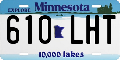 MN license plate 610LHT