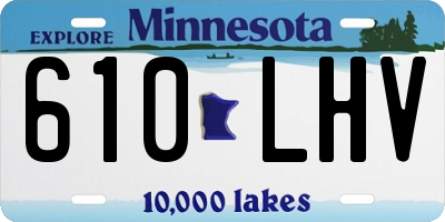 MN license plate 610LHV
