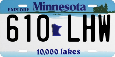 MN license plate 610LHW