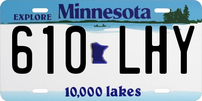 MN license plate 610LHY