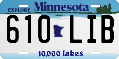 MN license plate 610LIB