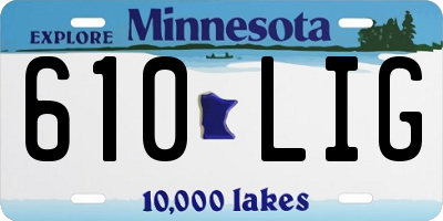 MN license plate 610LIG
