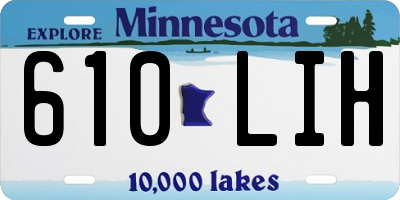 MN license plate 610LIH