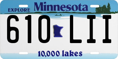 MN license plate 610LII