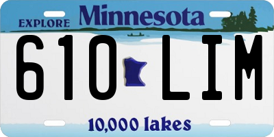 MN license plate 610LIM