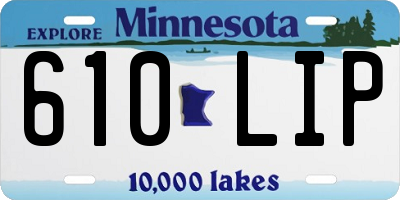MN license plate 610LIP