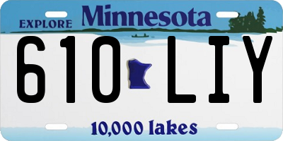 MN license plate 610LIY