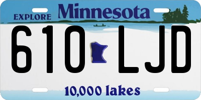MN license plate 610LJD
