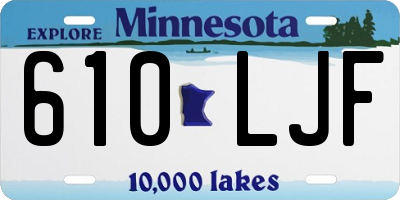 MN license plate 610LJF