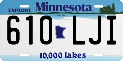 MN license plate 610LJI