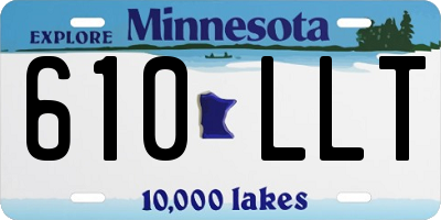MN license plate 610LLT