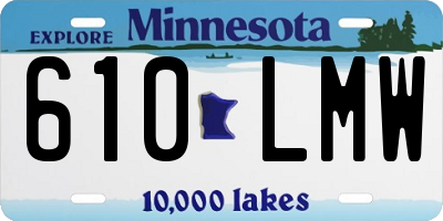 MN license plate 610LMW