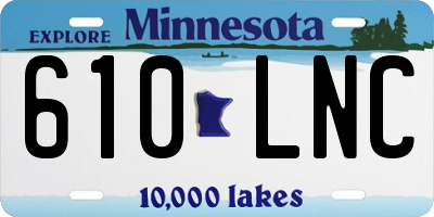 MN license plate 610LNC