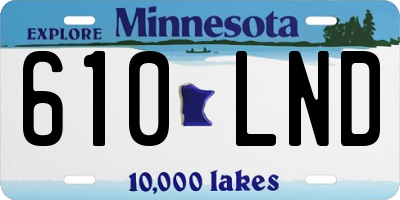 MN license plate 610LND