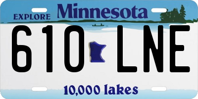 MN license plate 610LNE