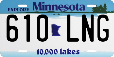 MN license plate 610LNG