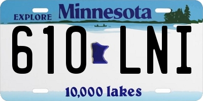 MN license plate 610LNI