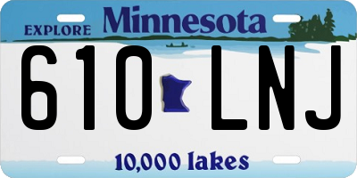 MN license plate 610LNJ