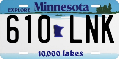 MN license plate 610LNK