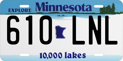 MN license plate 610LNL